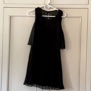 gabrielle rocha black layered chiffon mini dress